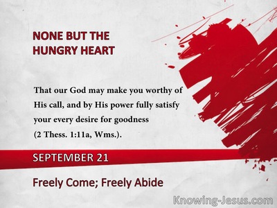 Freely Come; Freely Abide